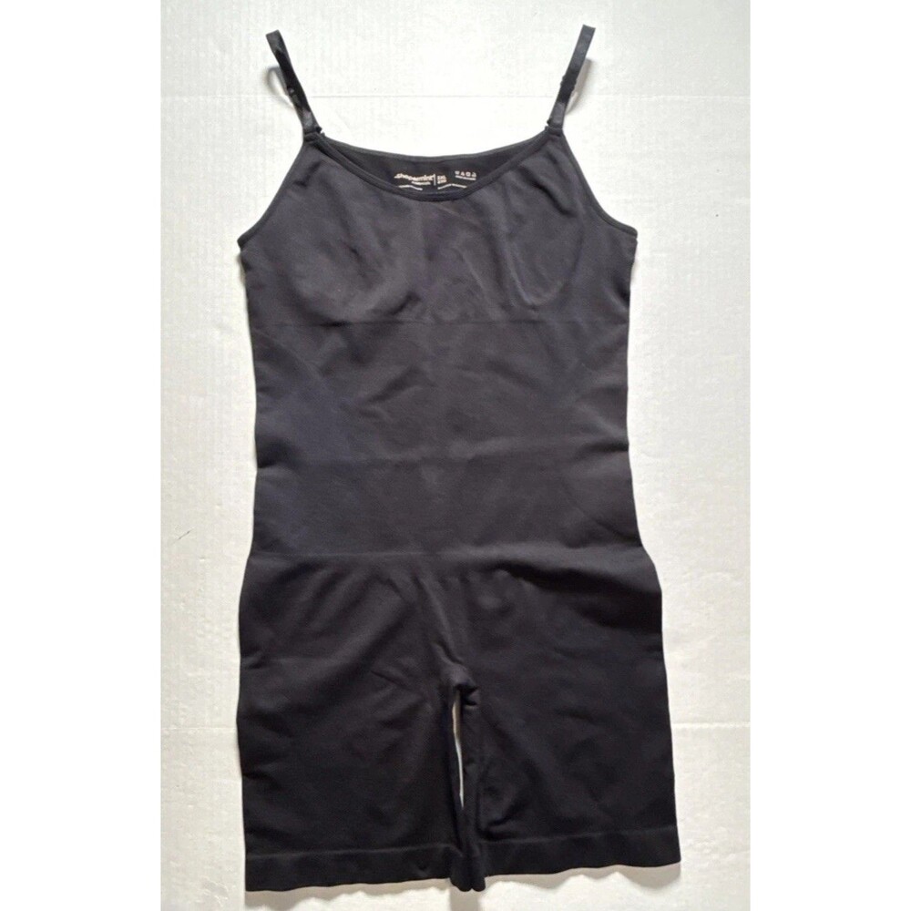 Shapermint All Day Everyday Scoop Neck Mid Thigh Tummy Control Bodysuit 2X Black